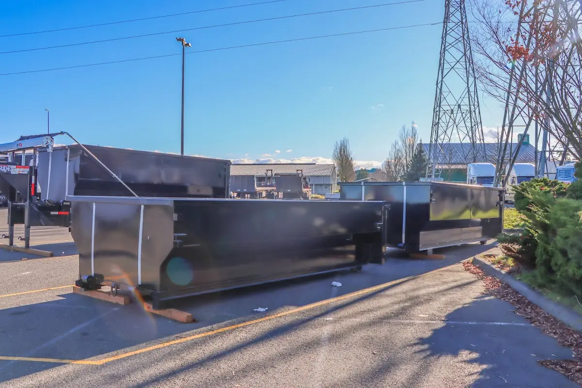 Roll-off dumpster ready for waste disposal at job site for Residential Dumpster Rental in Bucyrus